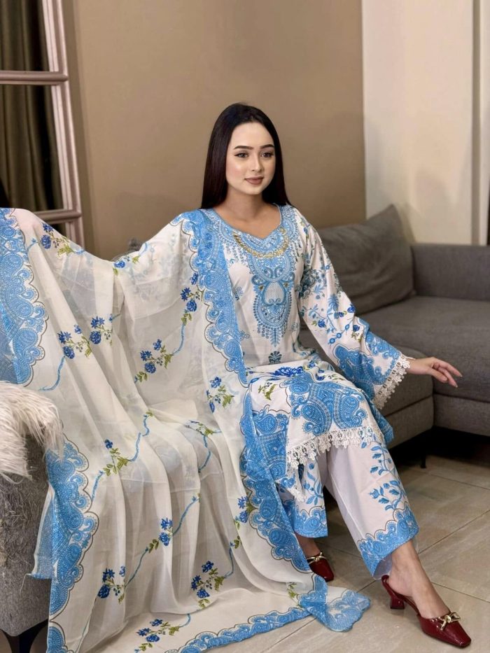 Colorfull Pakistani inspired 3pcs - Image 5