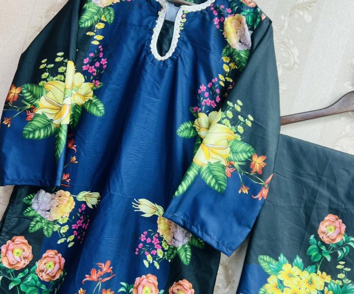 Premium Quality synthetix Silk Digital Print Co-ord Set. - Image 2