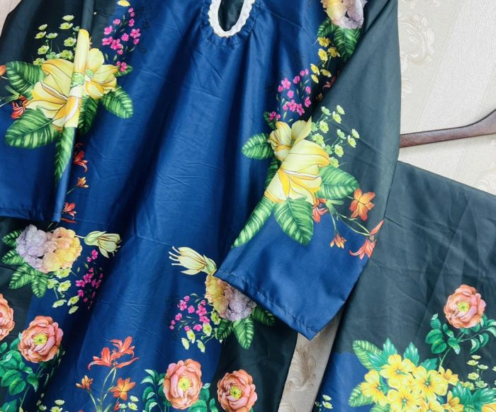 Premium Quality synthetix Silk Digital Print Co-ord Set. - Image 6