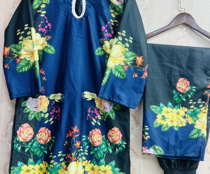 Premium Quality synthetix Silk Digital Print Co-ord Set. - Image 4