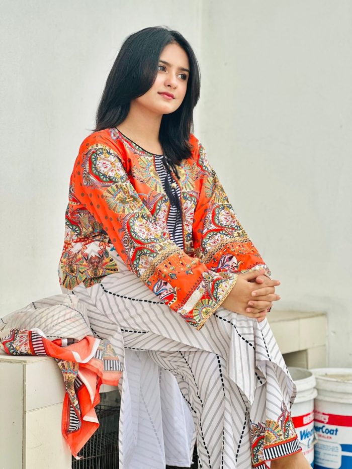 Pakistani Inpired Disgital print 3 piece - Image 8