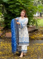 Blue Pakistani inspired 3pcs - Image 8