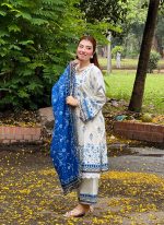 Blue Pakistani inspired 3pcs - Image 5