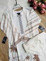 Premium quality synthetix silk digital print co-ord set