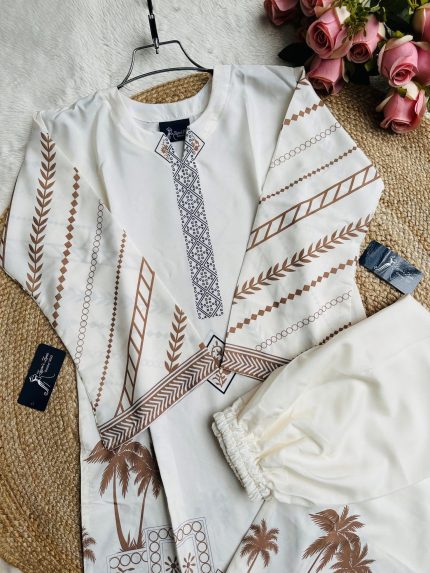 Premium quality synthetix silk digital print co-ord set