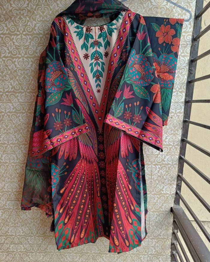 Peacock Pakistani inspired 3pcs - Image 7