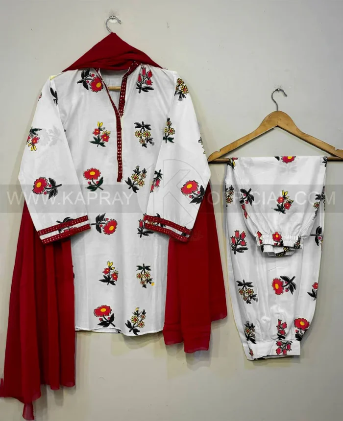 Digital Motif Printed with Neck and Sleeves - Image 2