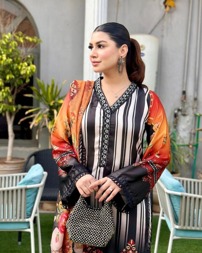 Maria B Multi Digital Printed Silk Formal Collections - Image 2