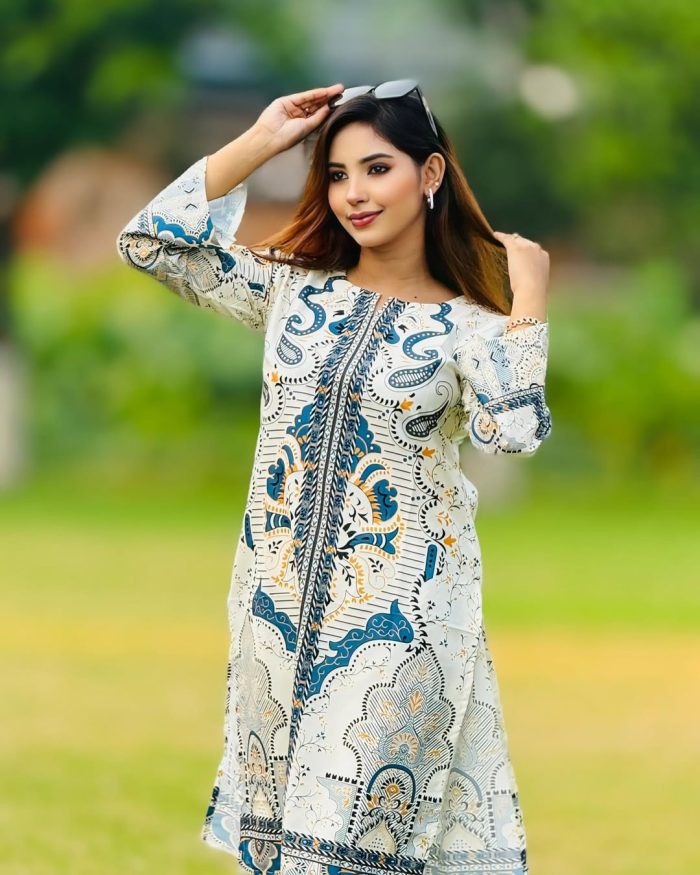 Premium quality synthetix silk digital print co-ord set - Image 5