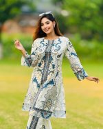 Premium quality synthetix silk digital print co-ord set