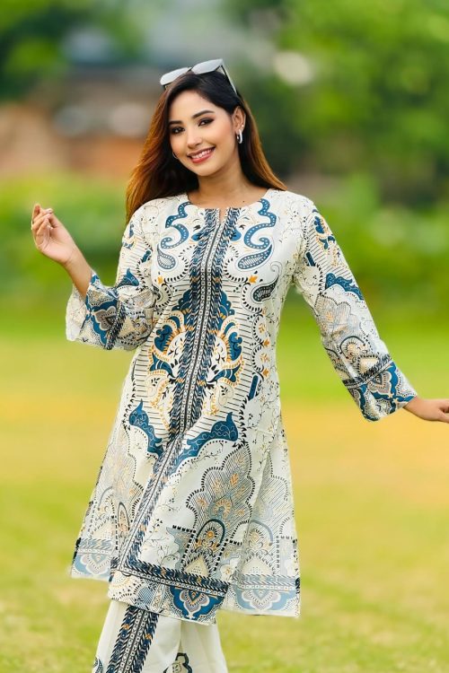 Premium quality synthetix silk digital print co-ord set