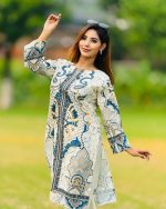 Premium quality synthetix silk digital print co-ord set - Image 2