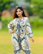 Premium quality synthetix silk digital print co-ord set - Image 6