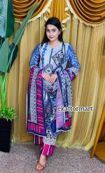 PURPLE LUXURY PAKISTANI INSPIRED 3 PIECE - Image 2