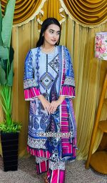 PURPLE LUXURY PAKISTANI INSPIRED 3 PIECE - Image 3