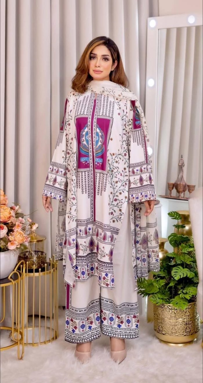 Purple Pakistani inspaird 3 piece - Image 7