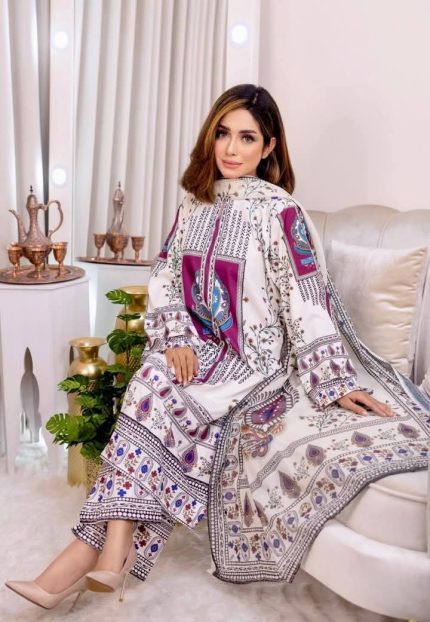 Purple Pakistani inspaird 3 piece