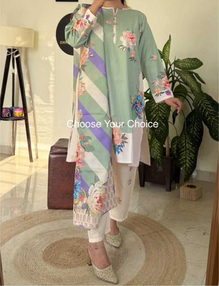 MIRHA PRINTED DESIGN 3PC SUIT - Image 4