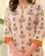 Bagru Floral Block Printed Suit - Image 3