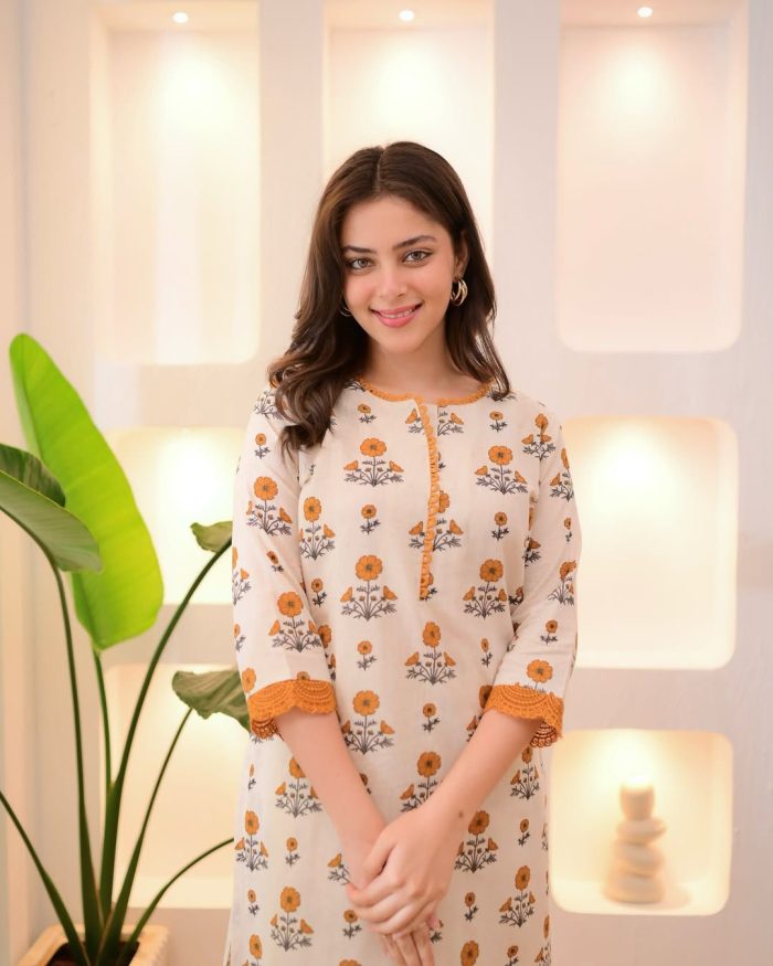 Bagru Floral Block Printed Suit - Image 5