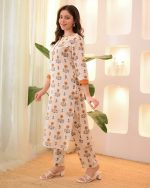 Bagru Floral Block Printed Suit - Image 9