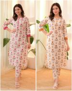 Bagru Floral Block Printed Suit