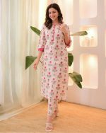 Bagru Floral Block Printed Suit - Image 11