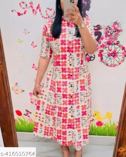 Jaipuri Floral Cotton Kurta Set
