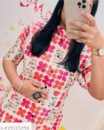 Jaipuri Floral Cotton Kurta Set - Image 4