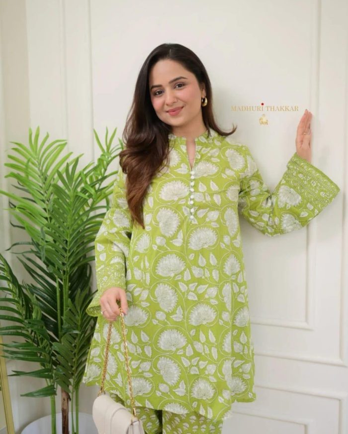 Lemon Yellow Ikat Co-ord Set - Image 6