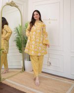 Lemon Yellow Ikat Co-ord Set - Image 8