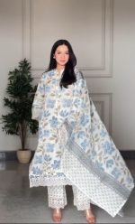 "Nazakat" - Pure Cotton Pakistani Inspired Suit Set - Image 11