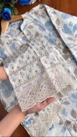 "Nazakat" - Pure Cotton Pakistani Inspired Suit Set - Image 18