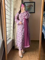 Lawn Printed Dress With Shalwar - Image 6