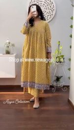 Yellow Pure Cotton 2 piece Cor-eds