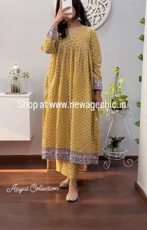 Yellow Pure Cotton 2 piece Cor-eds