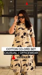 White Kurta With Black Floral Print - Image 9